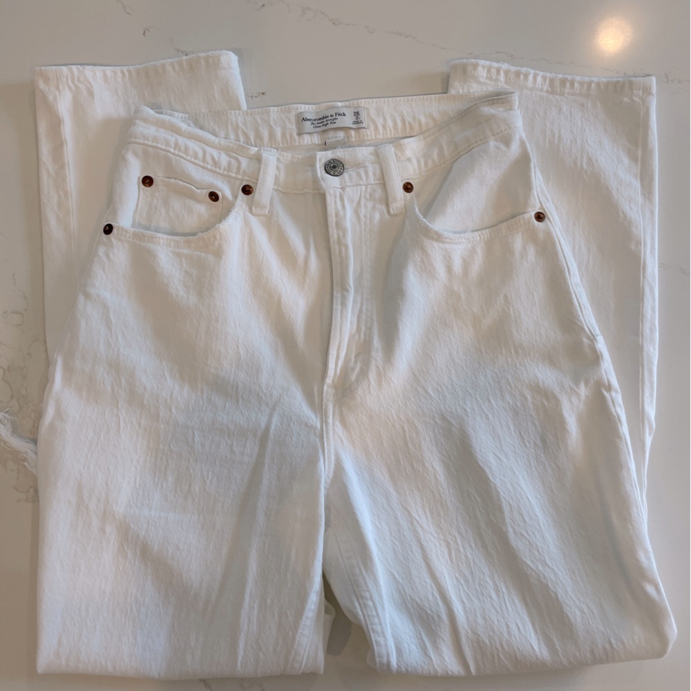 Abercrombie Curve Love Ultra High Rise Ankle Straight Jeans 26, 2r